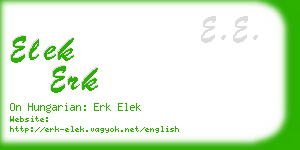 elek erk business card